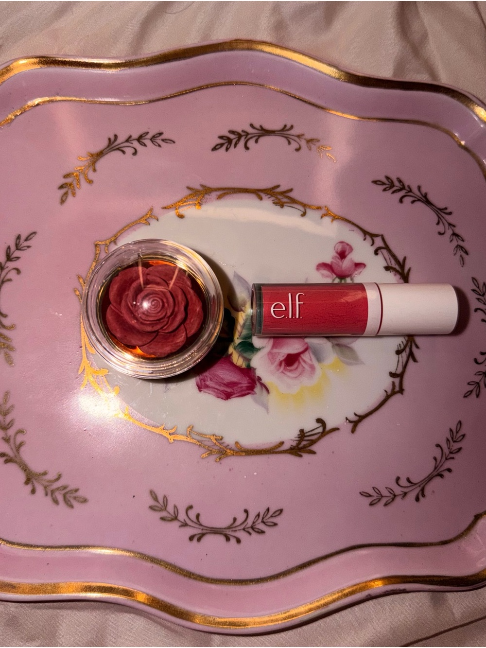ELF Rose-Shaped Cream Blush & Lip Tint - Deep Rose